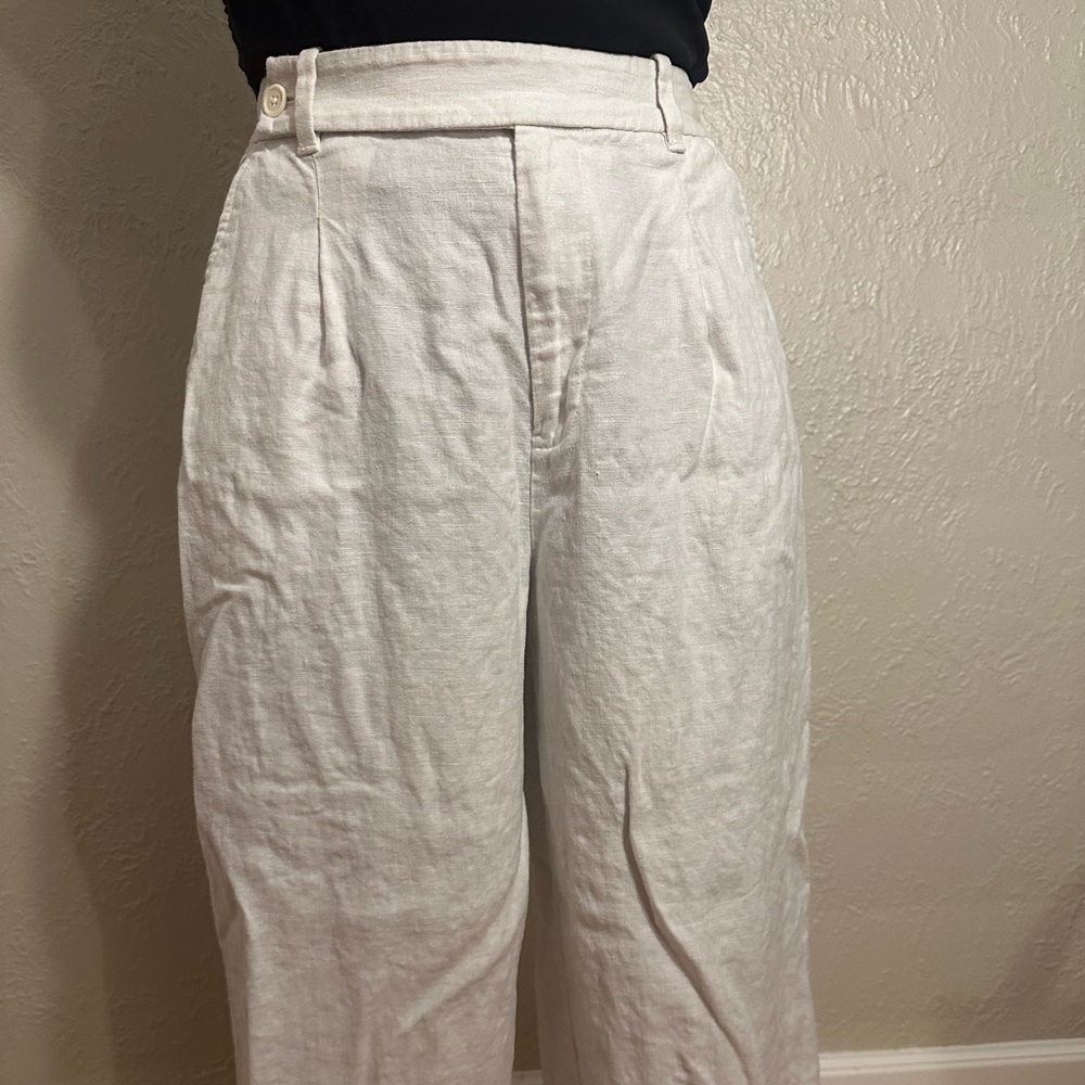 Madewell Women's Crisp White Flare Pants